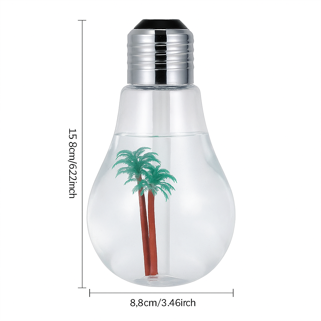 BulbMist™ – Humidificateur LED en Forme d’Ampoule