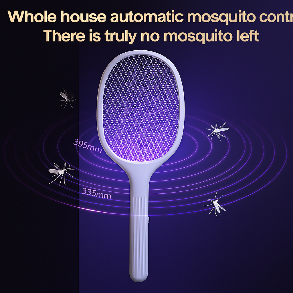 Raquette Anti-Moustique Électrique UV
