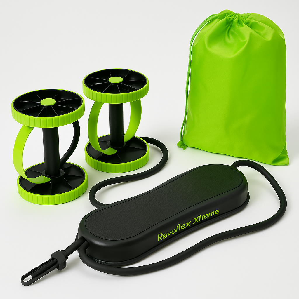 Revoflex Xtreme – Appareil de Musculation 2-en-1 avec Bandes de Résistance Ajustables