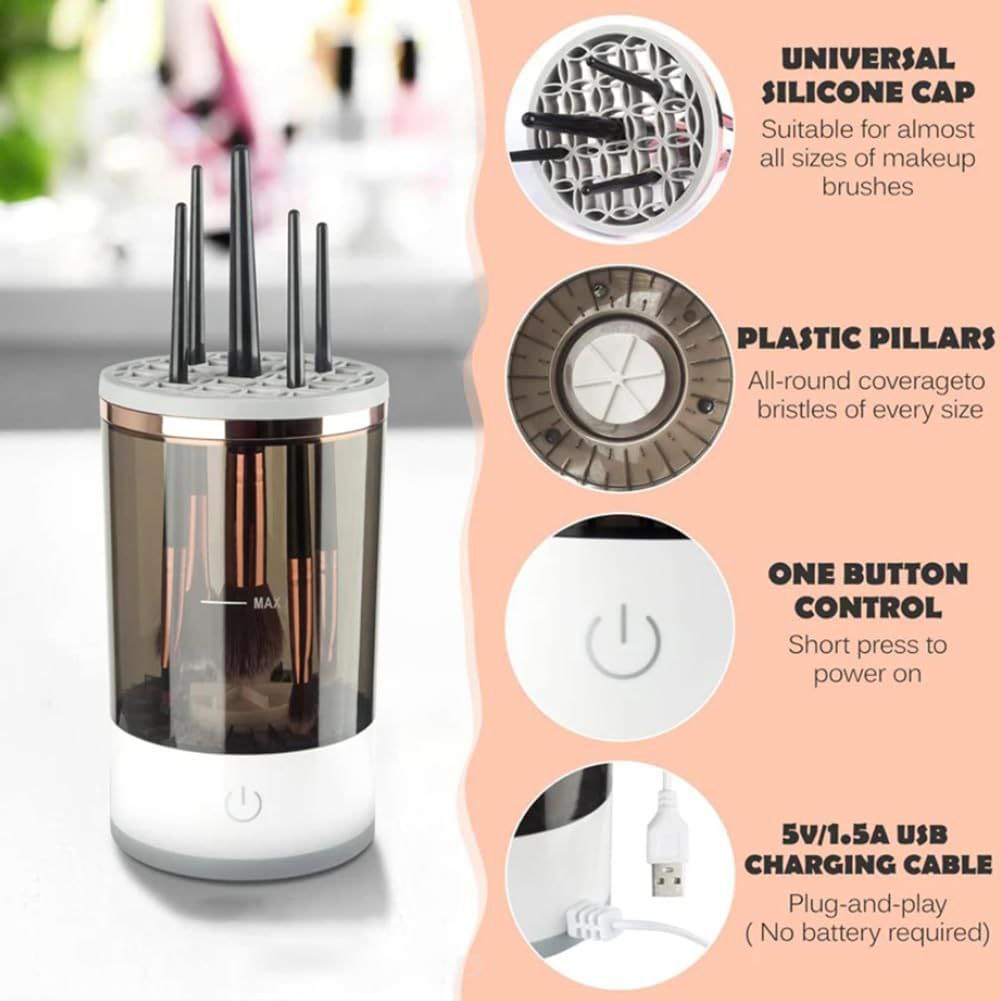 Nettoyeur Électrique de Pinceaux de Maquillage – Rechargeable & Automatique