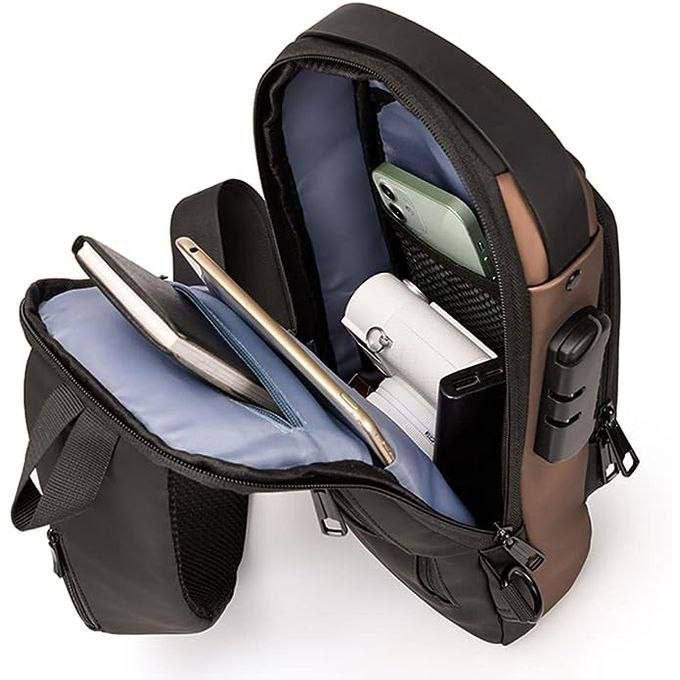 Sac Bandoulière Antivol Multifonction – USB & Sécurité à Code